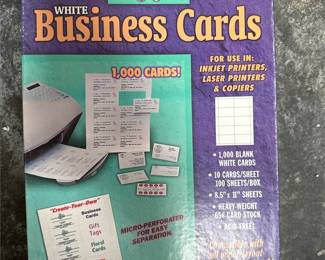 Geographics Blank White Printable Business Cards (2/3)