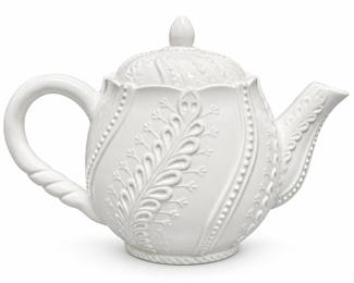 Shafford Cambridge Creamware Teapot with Lid