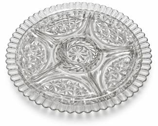 Anchor Hocking Stars & Bars Glass Relish Tray