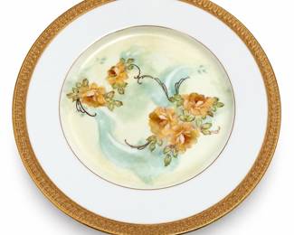 Charles Martin Limoges Hand-Painted Floral Plate