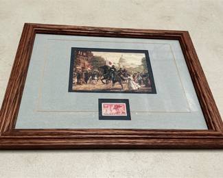 After Don Stivers “The Proffered Wreath” Framed Print & Stamp (2/5)