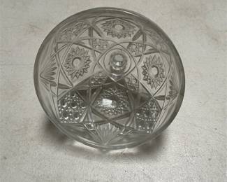 Cut Glass Dome Lid with Starburst Decoration (3/5)