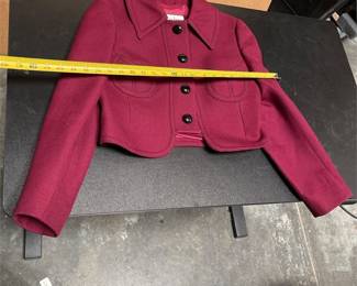 Cropped Berry Wool Jacket (5/6)