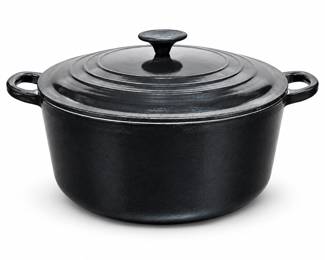 Matte Black Enameled Cast Iron Dutch Oven