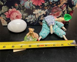 Poupee Millet Art Doll with Floral Box, Egg and Bear Figure (5/5)