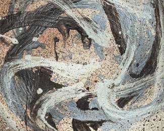 Studio Pottery Bowl with Abstract Brushwork (4/5)