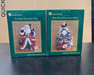 Traditions Santa & Nutcracker Porcelain Keepsake Boxes (2/5)