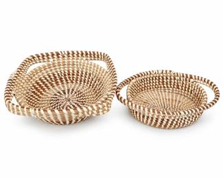Coiled Sweetgrass Baskets with Loop Handles