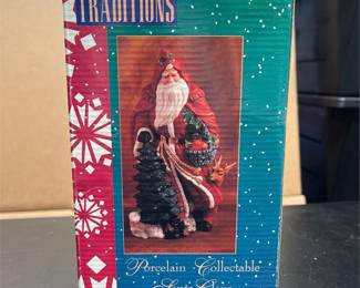 Traditions Porcelain Santa Claus Figurine with Box (3/4)