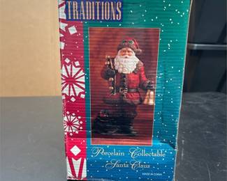 Traditions Porcelain Santa Claus Figurine with Bells (3/4)
