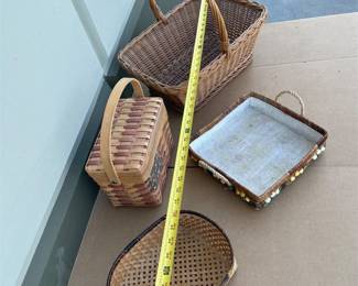 Woven Basket Assortment with Floral Tray (5/5)