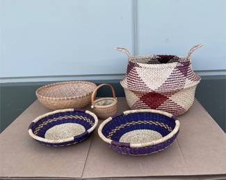 Assorted Woven Baskets with Geometric Designs (2/5)