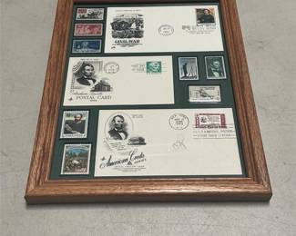 Bit of History Framed Lincoln/Civil War Stamp Collection