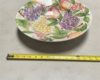 Italian Hand-Painted Ceramic Fruit Serving Bowl (6/6)
