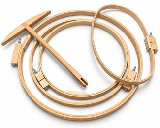 Wooden Quilting and Embroidery Hoops with Support