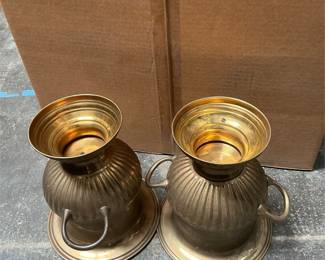 Pair of Brass Urn-Form Champagne Buckets (3/6)