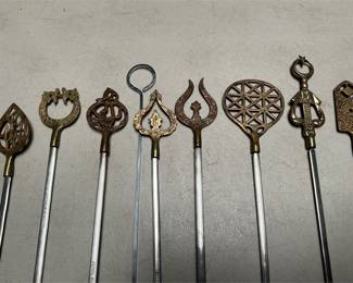 Tarzan Turkish Brass-Handled Shish Kebab Skewers (3/5)