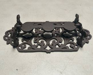 Cast Iron Scrollwork Three-Tealight Dish Warmer (3/5)