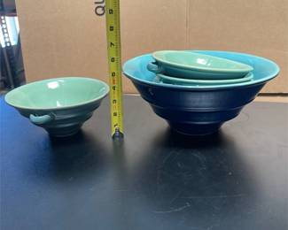 Williams-Sonoma Blue and Teal Ceramic Bowl Set (5/5)