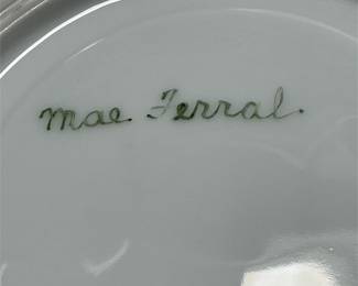 Signed Hand-Painted Hummingbird Porcelain Saucer (4/6)