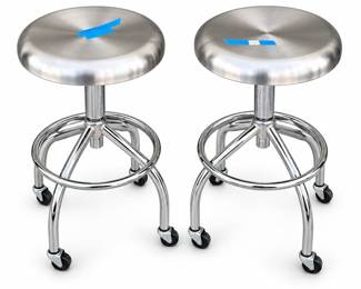Pair of TRINITY TBF-1601 Aluminum Work Stools