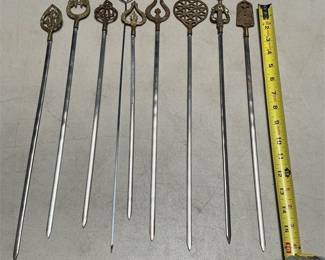 Tarzan Turkish Brass-Handled Shish Kebab Skewers (5/5)