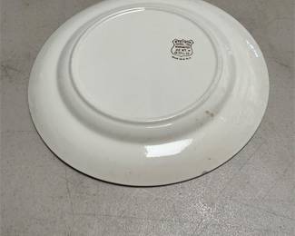 Stetson China Plate with Burgundy and Gold Border (3/6)