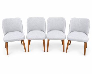 Hulala Home Melisa Gray Dining Chairs, Set of Four