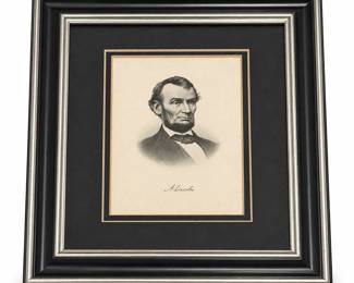 Framed Abraham Lincoln Portrait Print