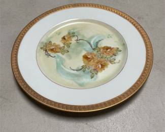 Charles Martin Limoges Hand-Painted Floral Plate (2/6)