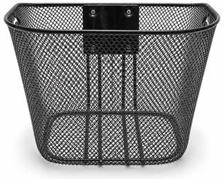 Black Mesh Bicycle Basket with Quick-Release Mount
