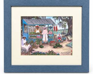Ravenel Gaillard Framed Produce Stand Print