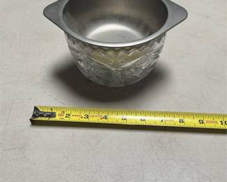 Cut-Glass Bowl with Removable Metal Insert (5/5)