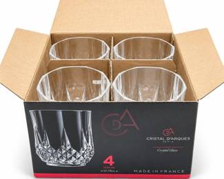 Cristal d’Arques Longchamp Crystal Double Old Fashioned Glasses