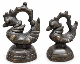 Pair of Burmese Hintha Bird-Form Opium Weights
