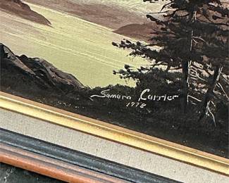 Signed Mountain Lake Landscape Painting, 1978 (3/6)