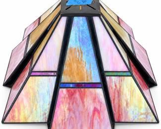 Geometric Iridescent Stained Glass Lamp Shade