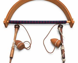Wooden Folding Quilting Hoop & Turned Wood Pieces