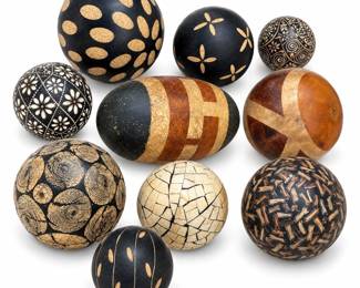 Decorative Spheres with Assorted Patterns