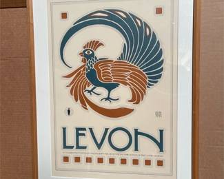 David Lance Goines LEVON 1977 Lithographic Poster (2/3)