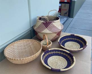 Assorted Woven Baskets with Geometric Designs (5/5)