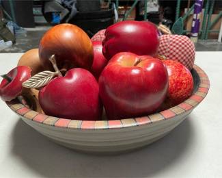 Decorative Apple Assortment with Painted Bowl (2/4)