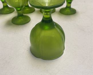 Mitani MIX1 Green Glass Champagne/Sherbet Goblets (3/4)