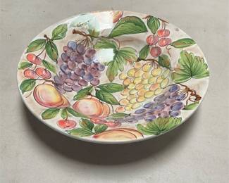 Italian Hand-Painted Ceramic Fruit Serving Bowl (2/6)