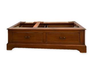 Edwardian-Style Inlaid Mahogany Triple Wardrobe Armoire (4/5)