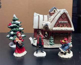Mervyn’s 1992 Village Square Christmas Village & Accessories