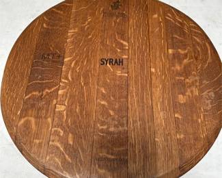 American Oak Wine Barrel Head, Syrah