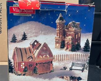 Mervyn’s 1992 Village Square Christmas Village & Accessories (4/5)