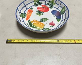 Ancora Italian Hand-Painted Vegetable Serving Bowl (6/6)