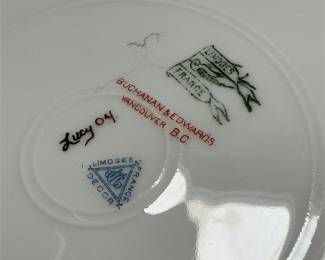 Charles Martin Limoges Hand-Painted Floral Plate (4/6)